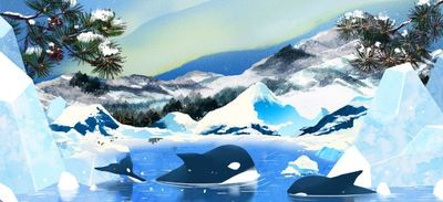 겨울 산속온천